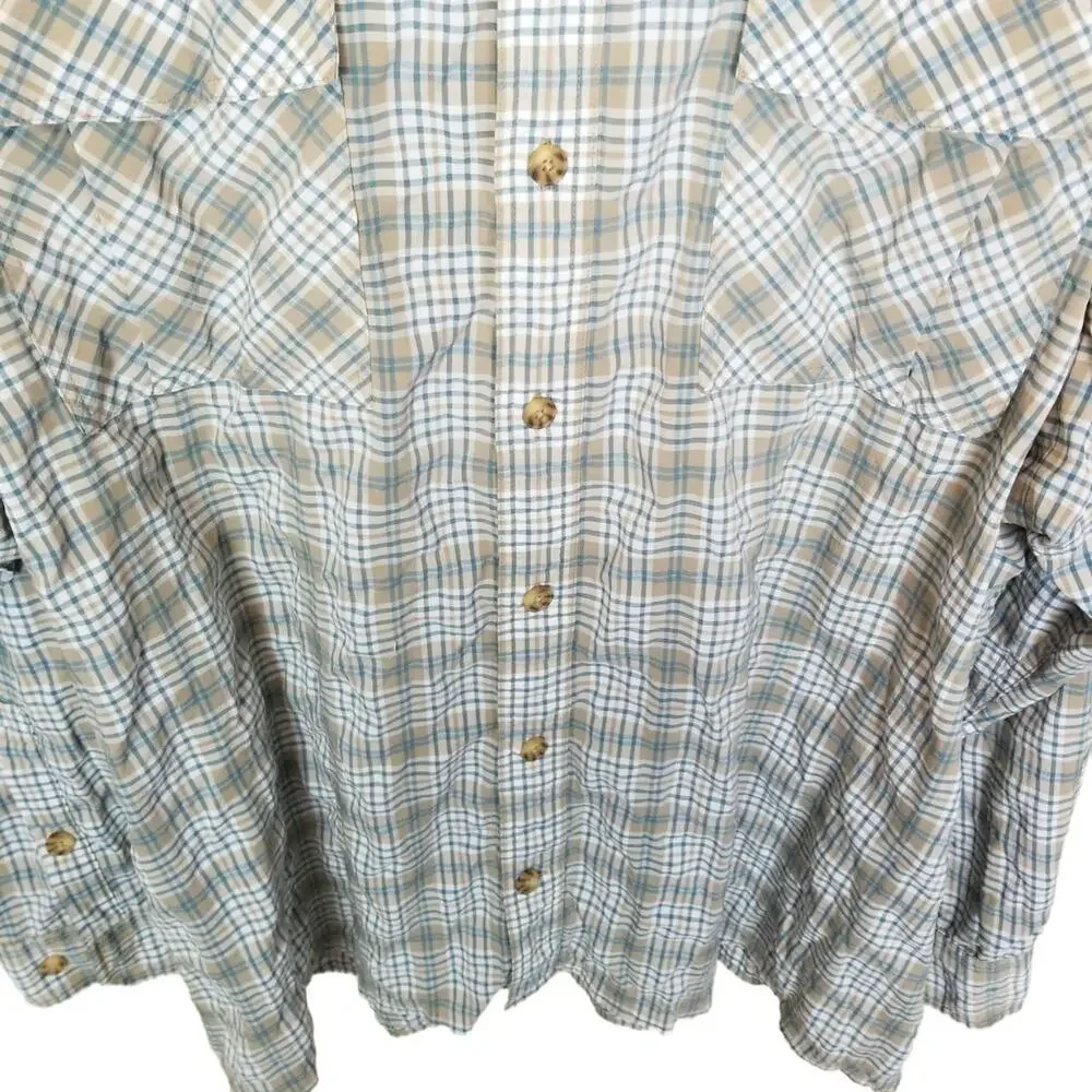 Duluth Trading Co Mens Plaid Button Shirt Sz 3XL Classic Minimalist Lightweight